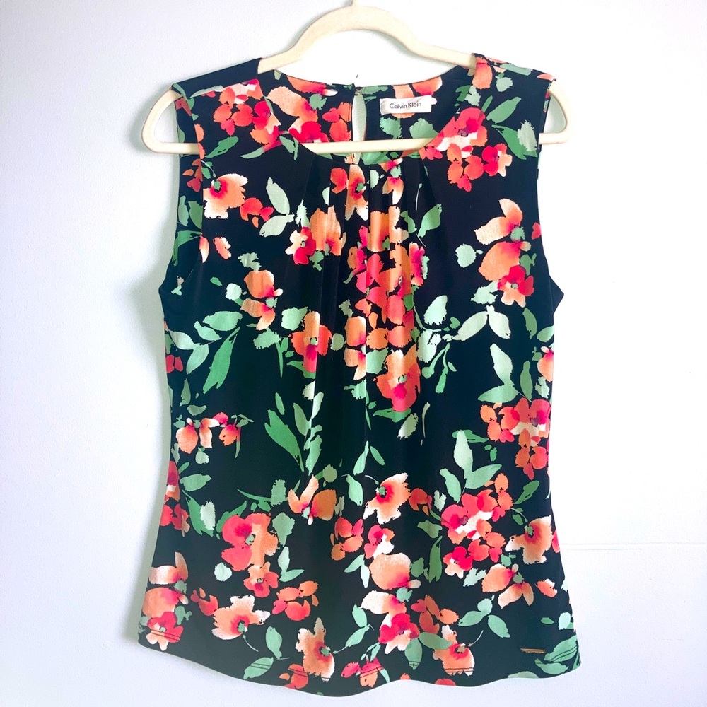 Calvin’s Klein Size SM (No tags) Blouse Shirt Floral